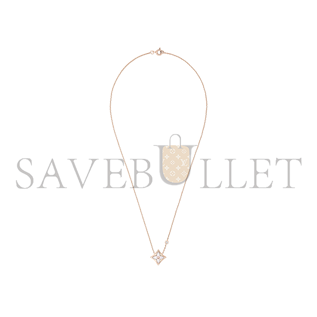 l**is v*t*n colour blossom bb star pendant, pink gold, white mother-of-pearl and Di*m*nd q93892